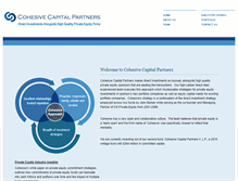 Tablet Screenshot of cohesivecapital.com